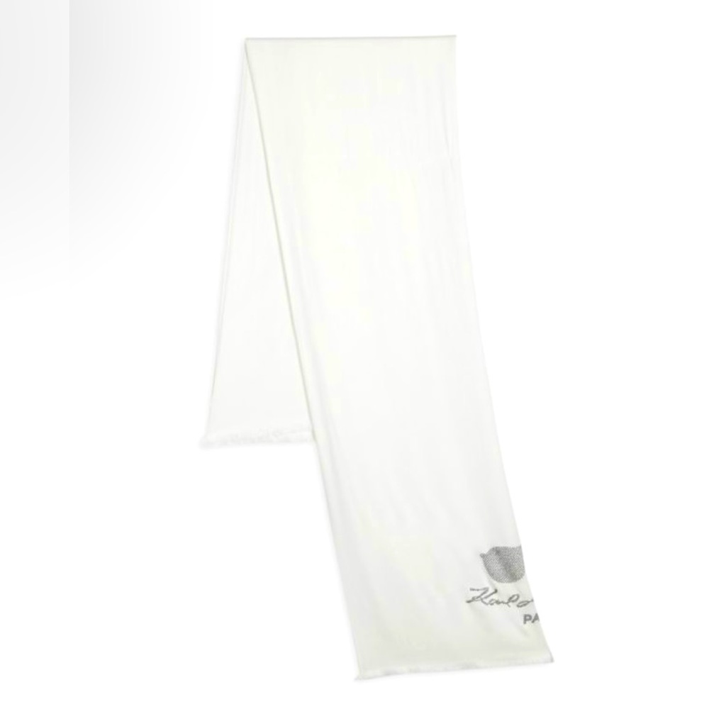 Karl Lagerfeld embellished scarf
